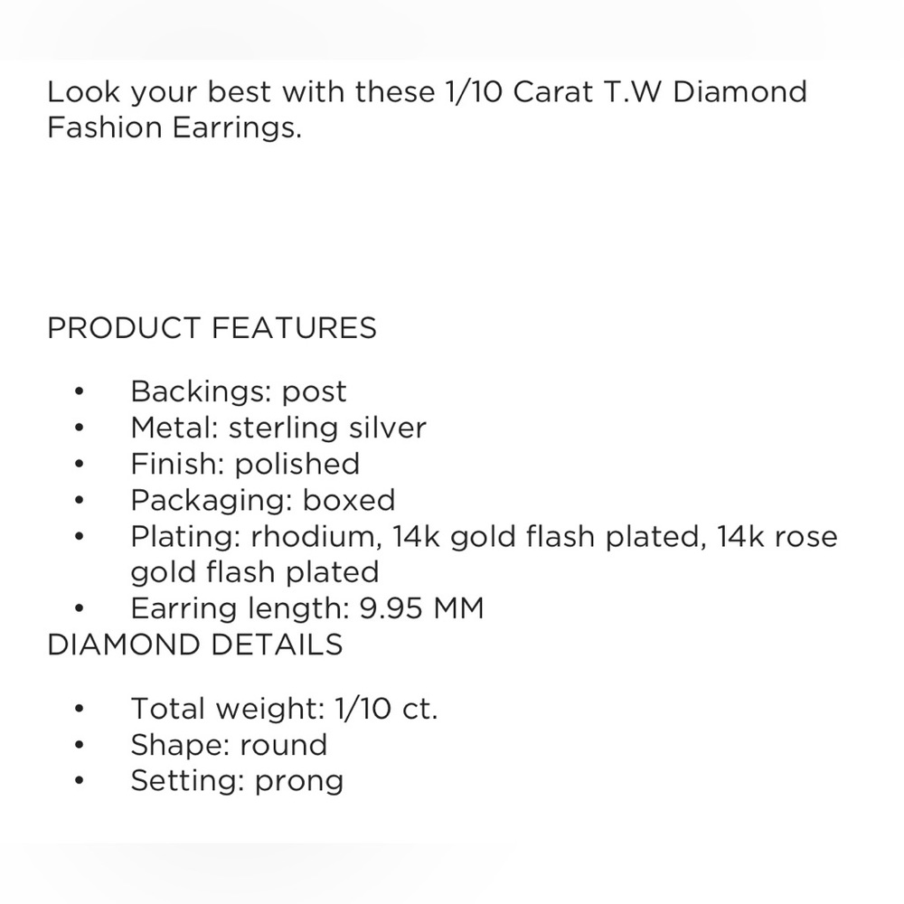 1/10 Carat T.W Diamond Fashion Earrings - Picture 5 of 6